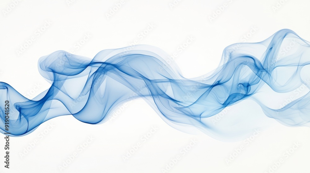 Abstract blue wave on a white background. Abstract blue wave on a white background.