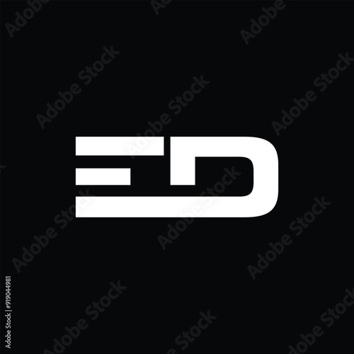 Initial ED Modern Simplicity Icon Business Creative Design Template Logo