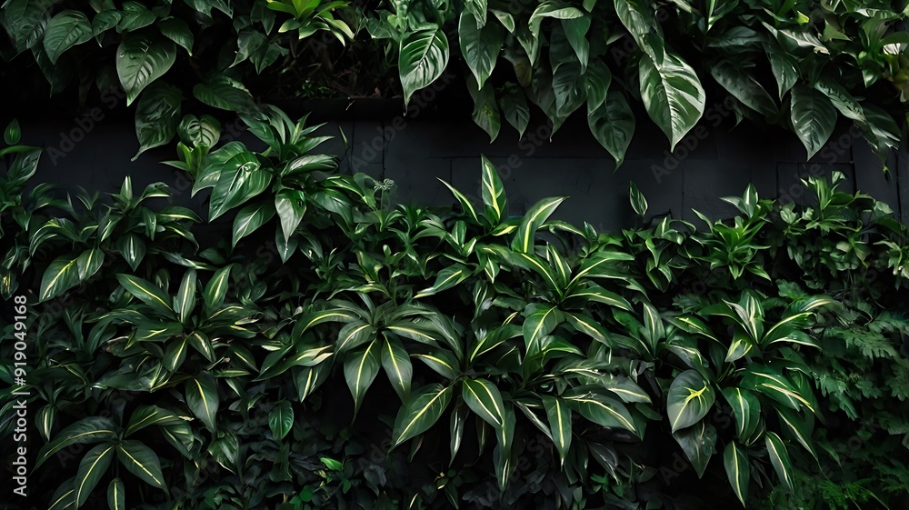 Green plants covering surface, crowded leaves on screen Green plants covering surface, crowded leaves on screen
