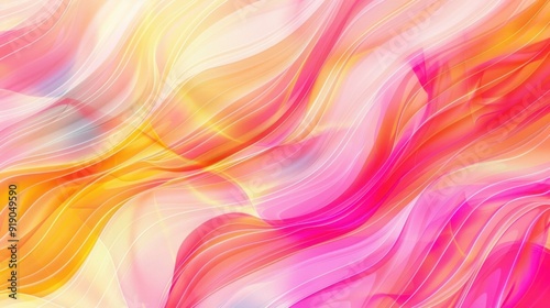 Abstract Colorful Swirling Waves Background