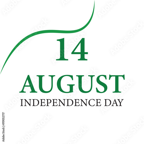 Pakistan independence day ,14 august Vector Illustration, Pakistan Independence day, 14th august ,tshirt design, logo or badge.