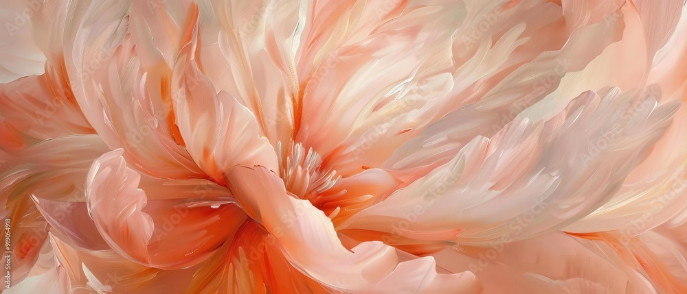 Floral Masterpiece: Oil Paint Close-Up Floral Masterpiece: Oil Paint Close-Up