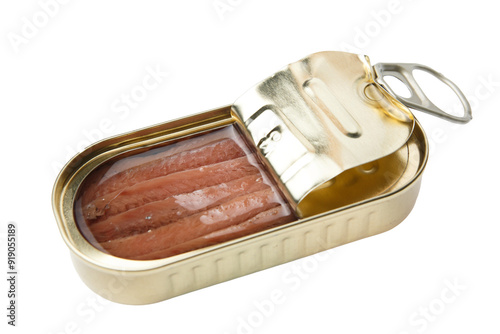 anchovy's can isolated on transparent background