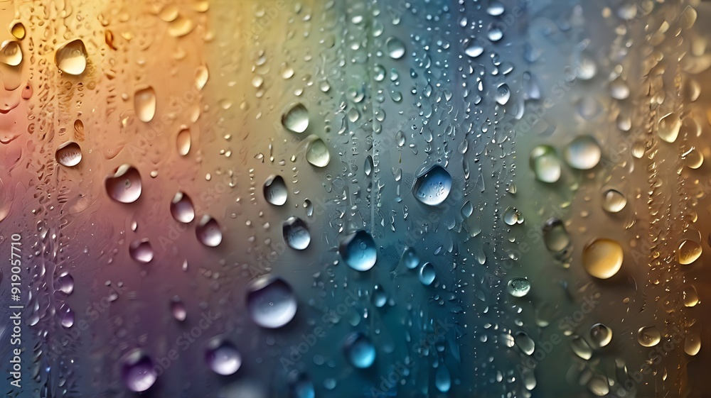 Bokeh effect blur and glass gradient texture with drops Bokeh effect blur and glass gradient texture with drops