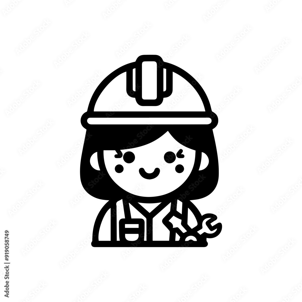 Construction worker avatar icon