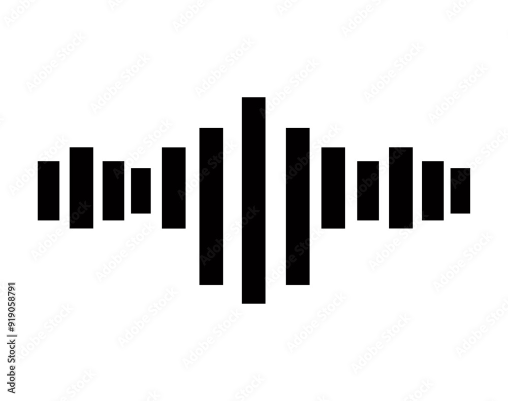 sound bars black icon sound bars black icon