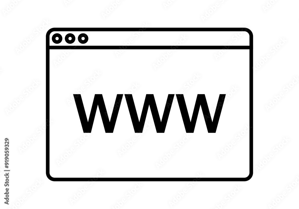 Icono negro de ventana de navegador con pagina web Icono negro de ventana de navegador con pagina web