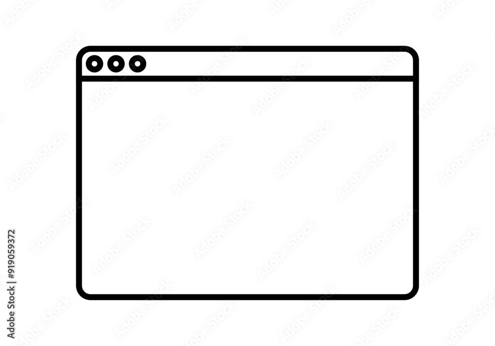 Icono negro de interfaz de una ventana del sistema operativo Icono negro de interfaz de una ventana del sistema operativo