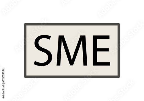 Cartel con texto de PYME o pequeña y mediana empresa
