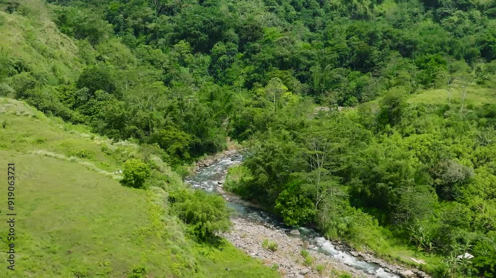 Tropical mountain river and valley in the Philippines. Mindanao. Tropical mountain river and valley in the Philippines. Mindanao.