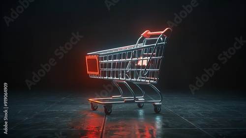 shopping cart full of gifts, banne, Generative AI photo