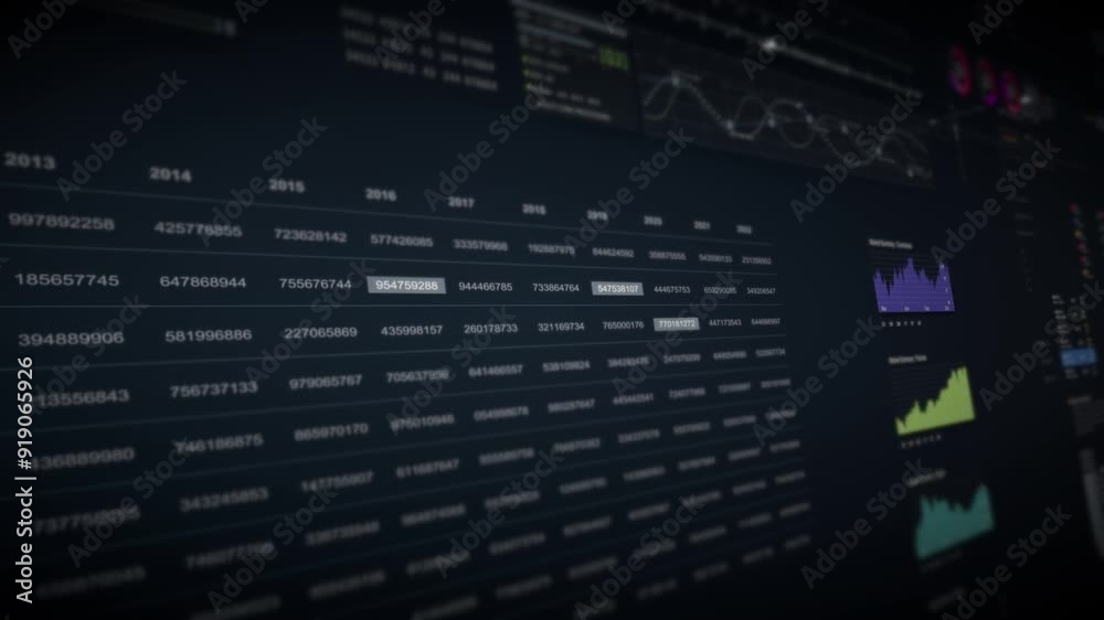 Dynamic data visuals for business info graphics, animated charts, and data-driven insights for a business meeting mock-up. Explore the world of trading, stock exchanges, and crypto