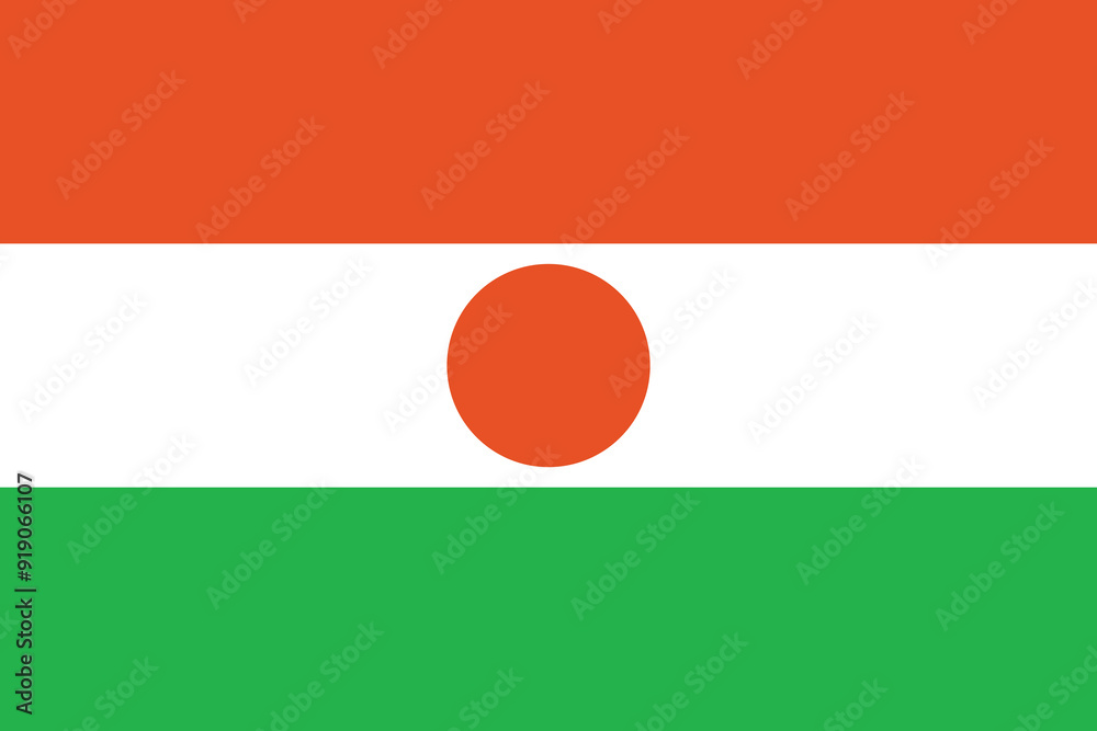 Fototapeta premium National Flag of Niger. Niger Flag. 