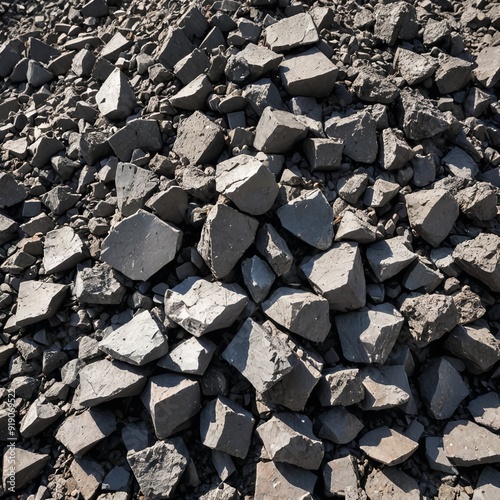 Wallpaper Mural Industrial Landscape Dark Gray Lead Ore Heap in Natural Sunlight Torontodigital.ca