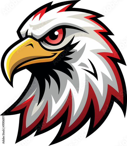Eagle head mascot colorful concept