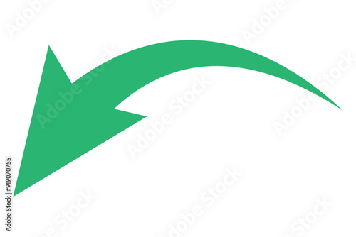 red arrow icon on white background. flat style. arrow icon for your web site design, logo, app, UI. arrow indicated the direction symbol. curved arrow sign.