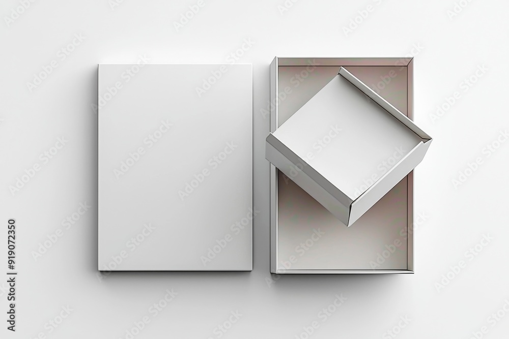 Paper Box Mockup A4 on isolated background created with Generative AI Paper Box Mockup A4 on isolated background created with Generative AI