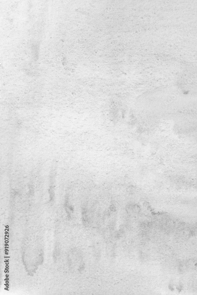 Naklejka premium Watercolor monochrome background, art abstract surface gray, balck watercolor painting textured design on white paper background, banner, backdrop, template, poster, wallpaper