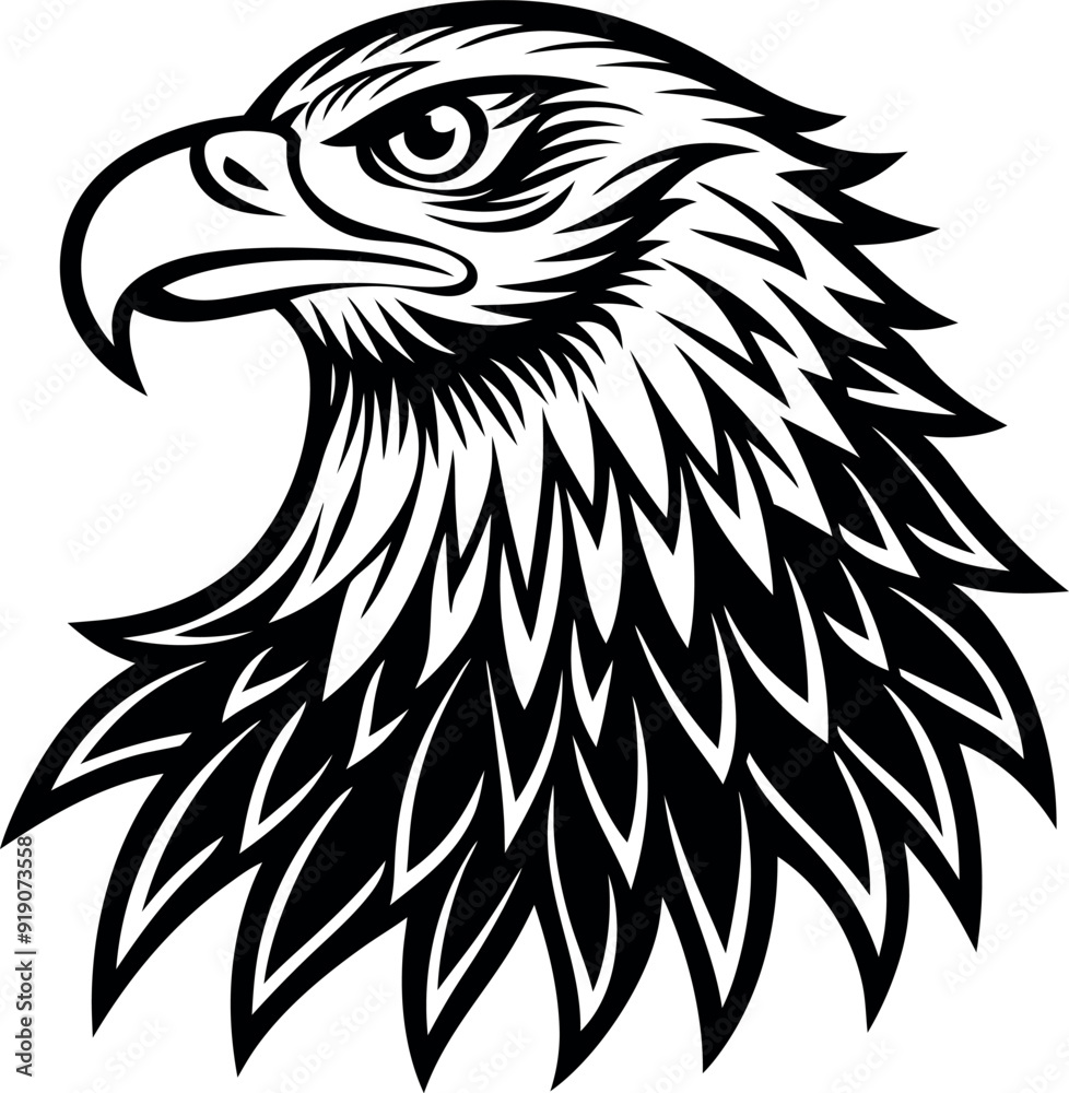 Fototapeta premium Eagle head silhouette
