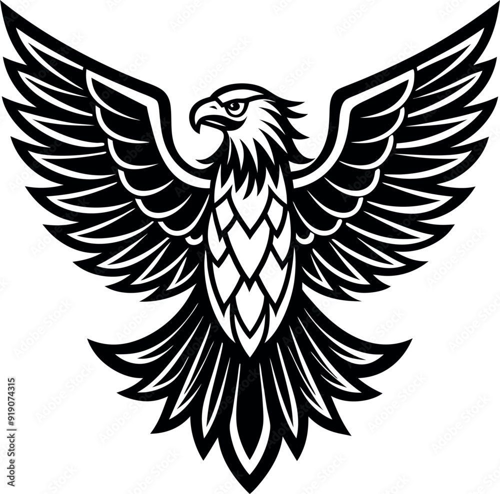 Fototapeta premium Eagle head silhouette