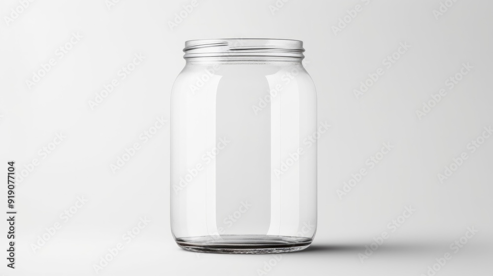 Glass jar isolated on white background. Neural network ai generated art Glass jar isolated on white background. Neural network ai generated art