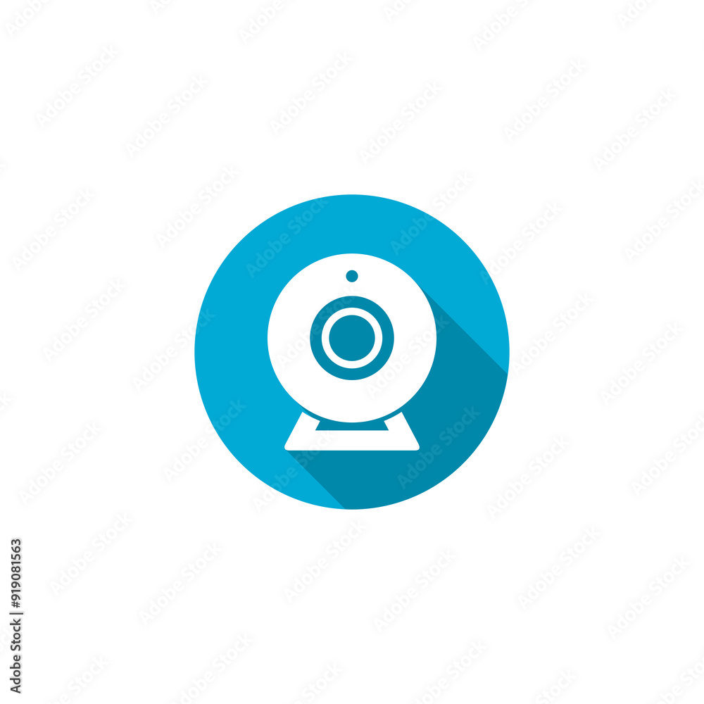 Webcam sign icon isolated on transparent background