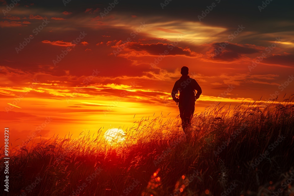 Serene Sunset Run: Embracing Nature's Beauty Serene Sunset Run: Embracing Nature's Beauty