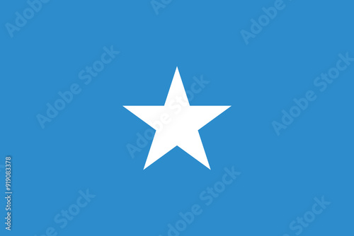National Flag of Somalia. Somalia Flag. 