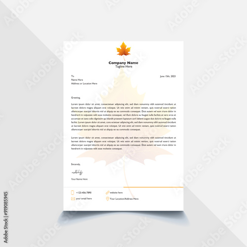 Corporate letterhead template design for all kinds of uses