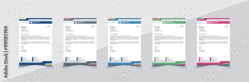 Corporate letterhead template set design for all kinds of uses