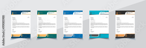 Corporate letterhead template set design for all kinds of uses