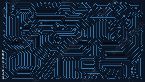 Electronics board. High tech circuit board vector background. Artificial intelligence circuit line style. Smart network AI, digital technology. Futuristic microchip processor