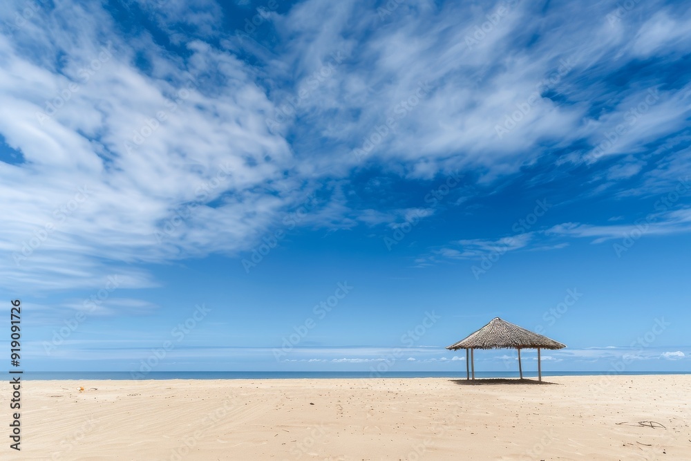 Cabines de bain multicolores alignées sur la plage déserte de Berck-plage au petit matin. Beautiful simple AI generated image in 4K, unique. Cabines de bain multicolores alignées sur la plage déserte de Berck-plage au petit matin. Beautiful simple AI generated image in 4K, unique.