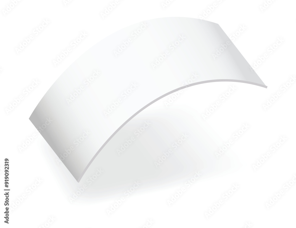 Blank payment check and receipts with shadow. Curved financial paper, purchase invoice. Buying, bill or calculate pay. Receipt the seller form Blank payment check and receipts with shadow. Curved financial paper, purchase invoice. Buying, bill or calculate pay. Receipt the seller form