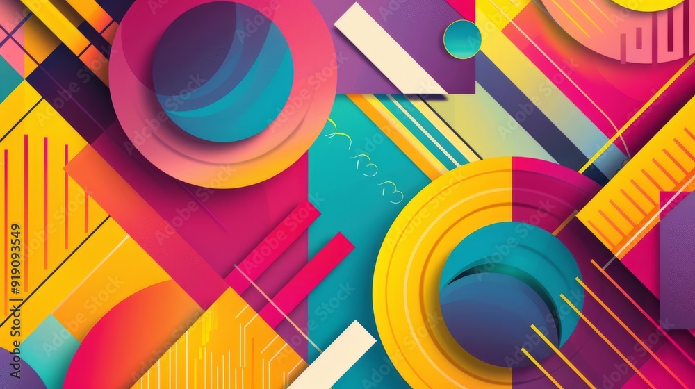 Obraz premium Dynamic Shape Abstract Art for Home and Office