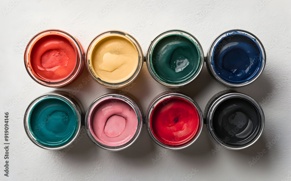 A set of watercolor paints A set of watercolor paints