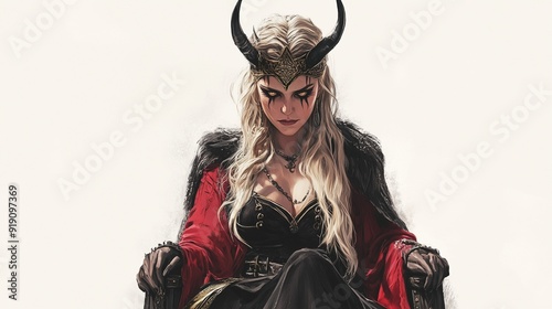 Illustration of Hel on a white background