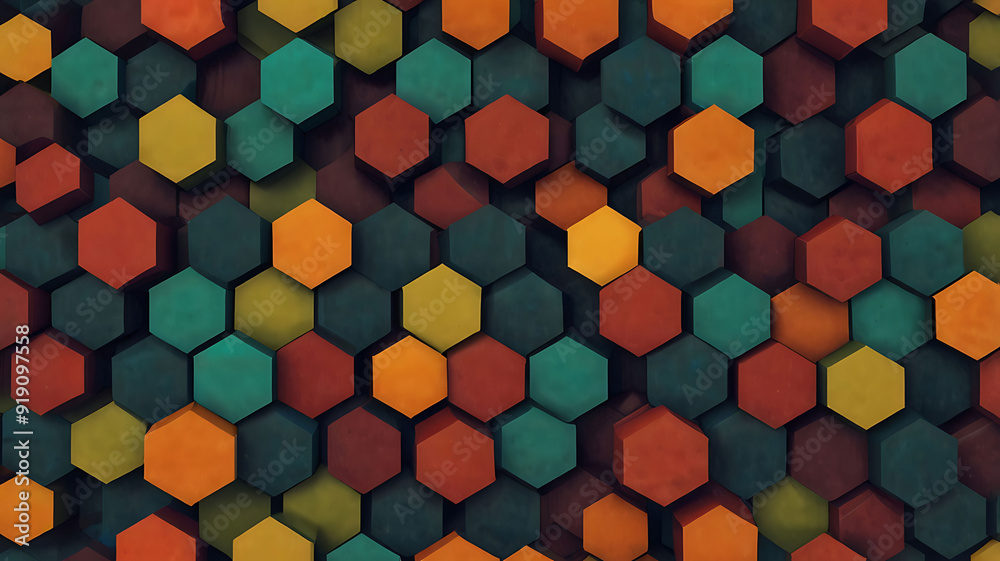 like triangles, hexagons, and other polygons in a repetitive or random arrangement like triangles, hexagons, and other polygons in a repetitive or random arrangement