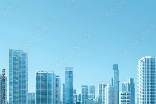Stunning Urban Skyline Under a Clear Blue Sky
