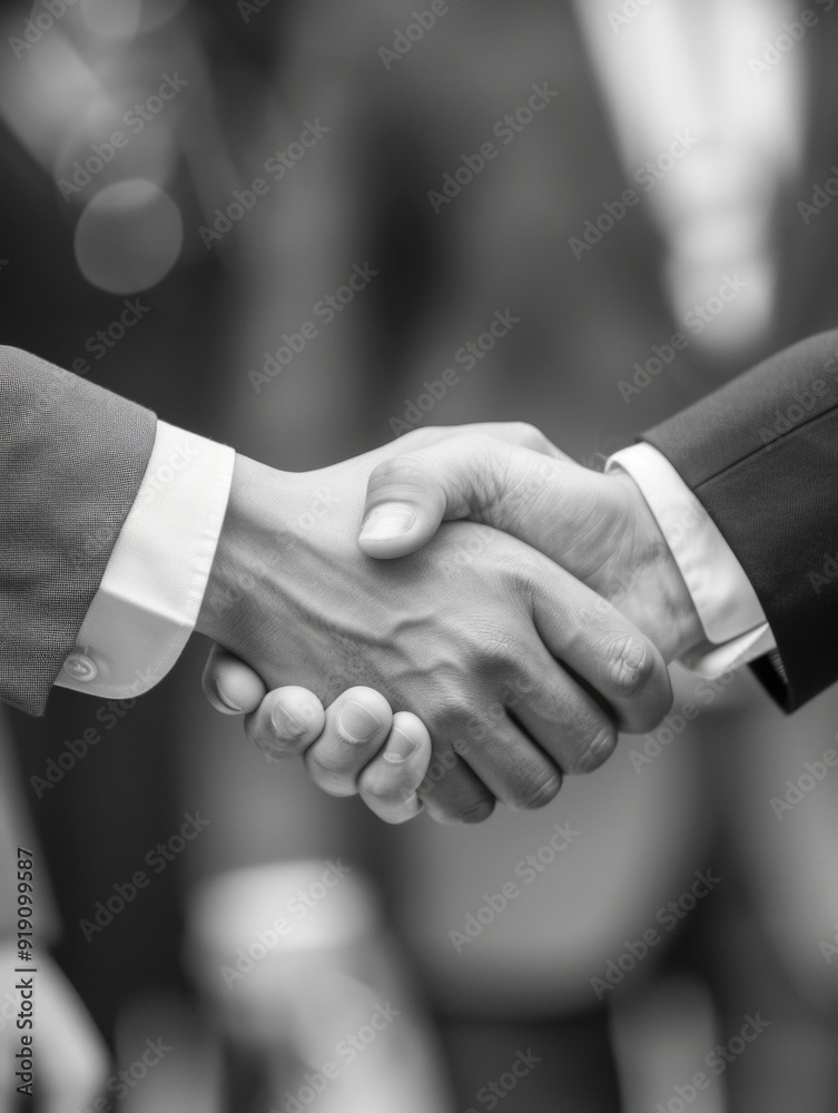 A formal handshake between two adults. A formal handshake between two adults.