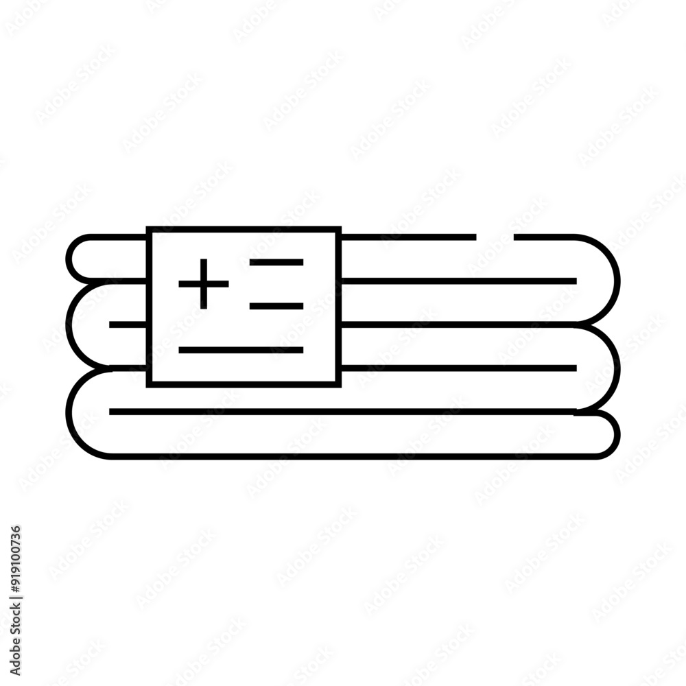 emergency blanket first aid line icon vector. emergency blanket first aid sign. isolated contour symbol black illustration emergency blanket first aid line icon vector. emergency blanket first aid sign. isolated contour symbol black illustration