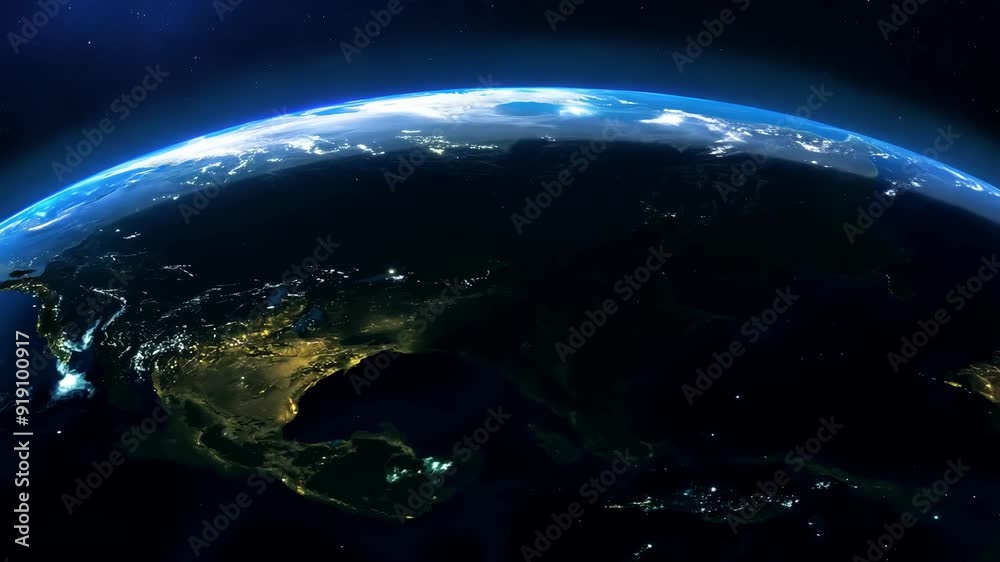 Highly Detailed 3D Earth Animation with Rotating Continents and Country Borders Highly Detailed 3D Earth Animation with Rotating Continents and Country Borders