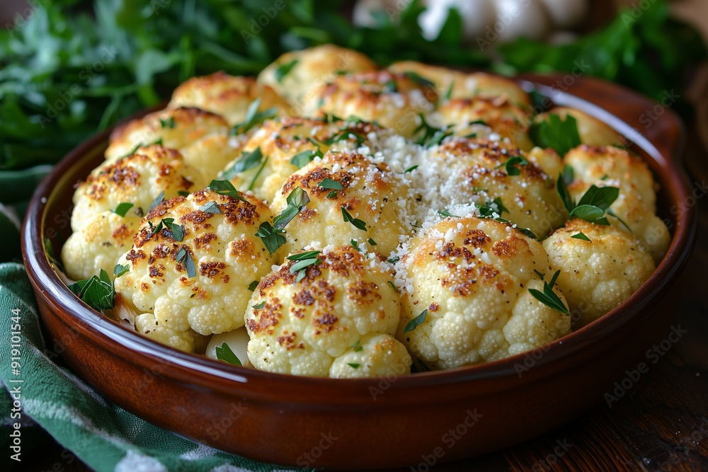 Thanksgiving Roasted Cauliflower with Garlic, Herbs, and Parmesan: A Rustic Feast in Warm Autumn Colors Thanksgiving Roasted Cauliflower with Garlic, Herbs, and Parmesan: A Rustic Feast in Warm Autumn Colors