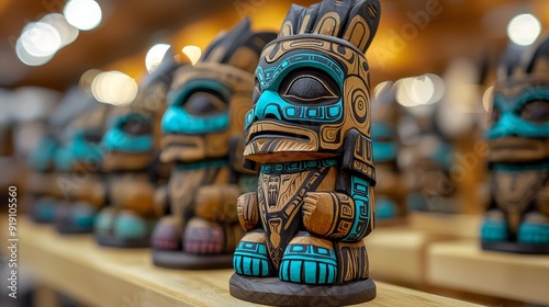 Elaborate Kachina doll carving, Hopi spiritual craftsmanship