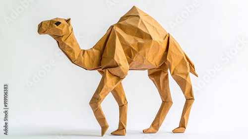 a dromedary made of paper