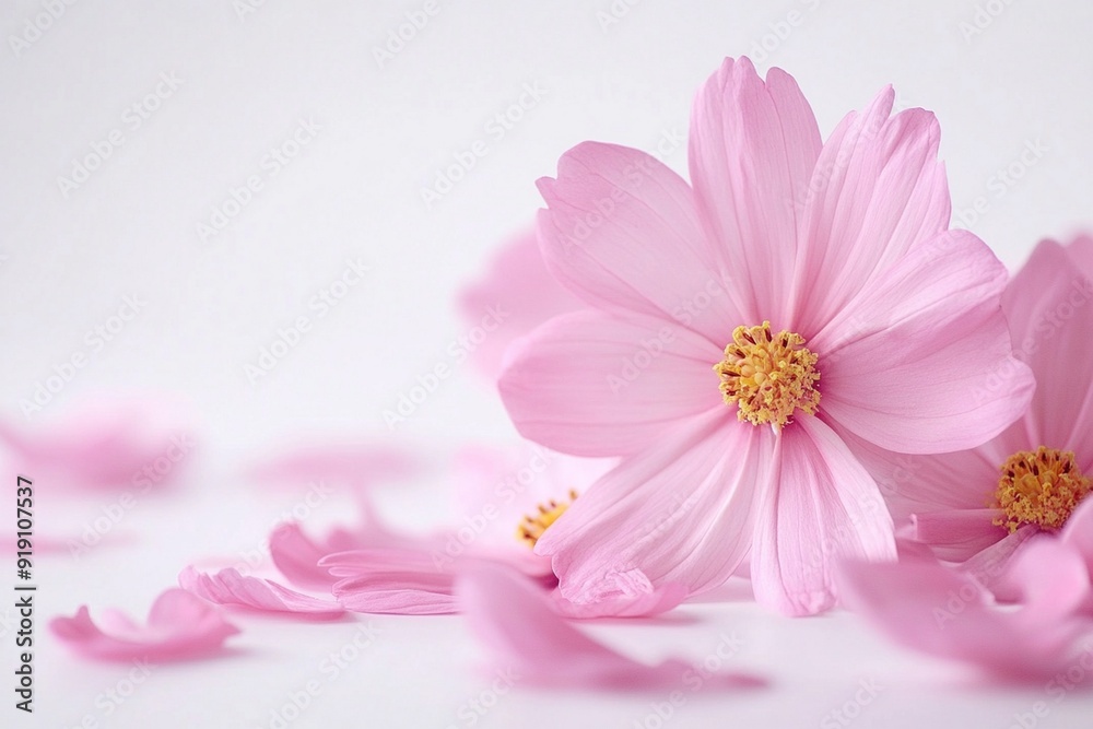 Fototapeta premium Many different coloring flowers in the summer isolated on white background