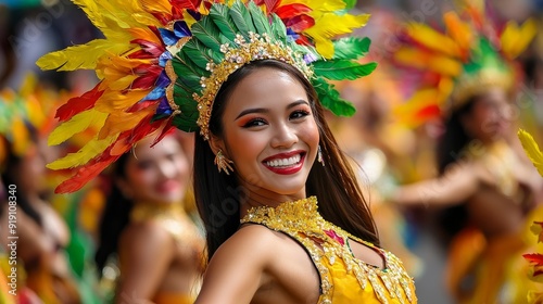 Vibrant Panagbenga flower festival, Philippine cultural event photo