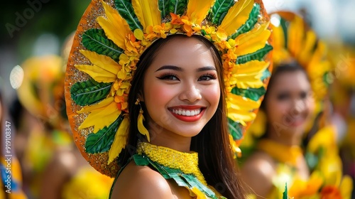 Vibrant Panagbenga flower festival, Philippine cultural event photo