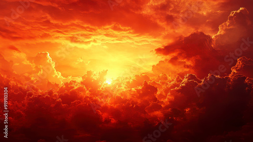 abstract hot temperature red sky