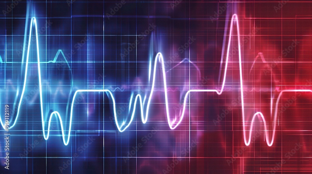 Medical Illustration of Arrhythmia: Complex Heart Rhythm Disorder Depicted with Electrical Impulses and Cardiac Anatomy Medical Illustration of Arrhythmia: Complex Heart Rhythm Disorder Depicted with Electrical Impulses and Cardiac Anatomy